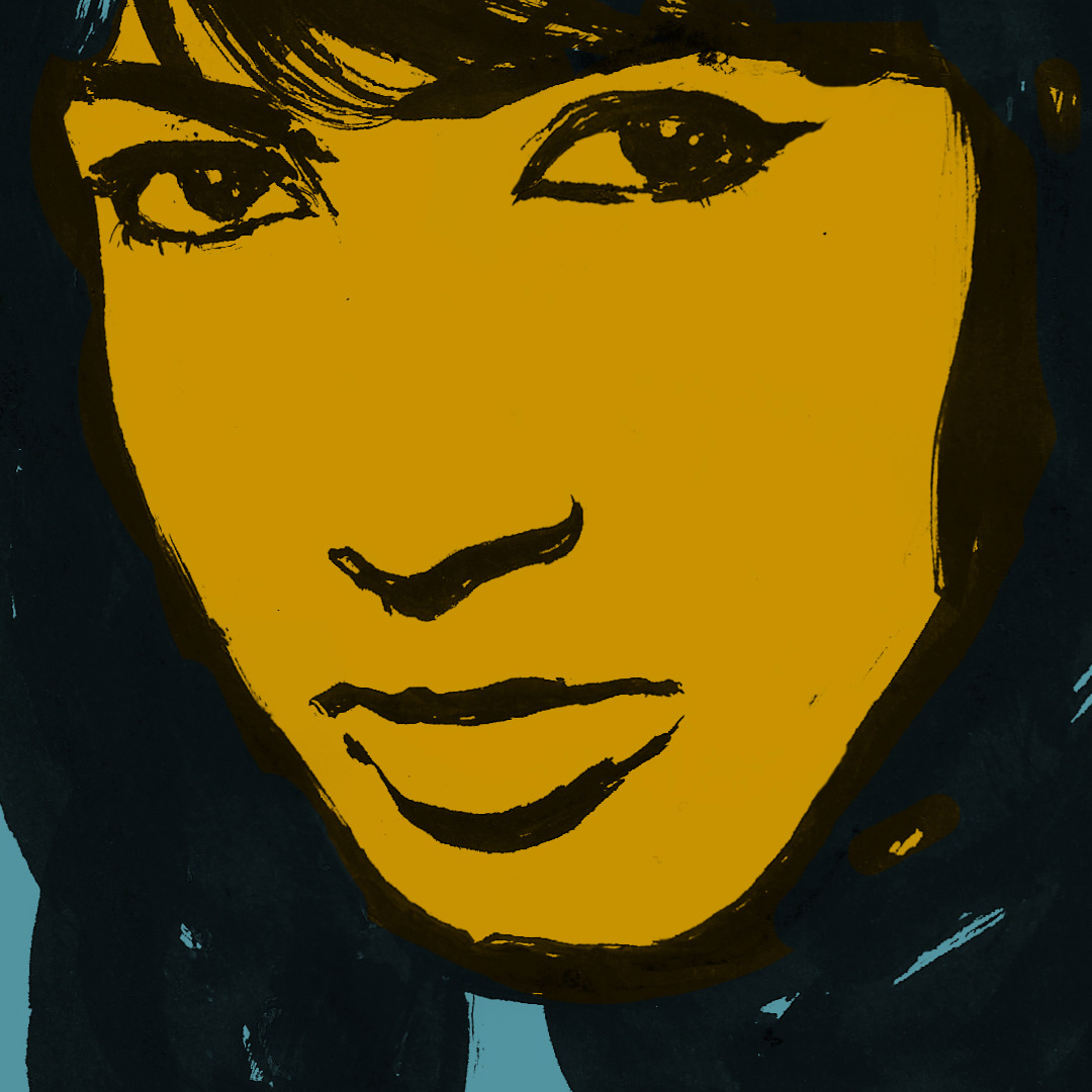 artwork Drawing  drawings frontwoman ILLUSTRATION  music portrait ronettes Ronnie Spector soul