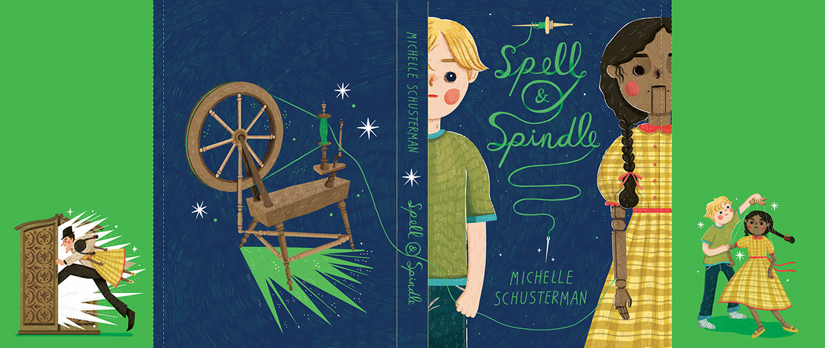 middlegradenovel kathrinhonesta spellandspindle peculiarillustrations whimsical illustrations marrionette childrenstorybook ChildrenIllustration