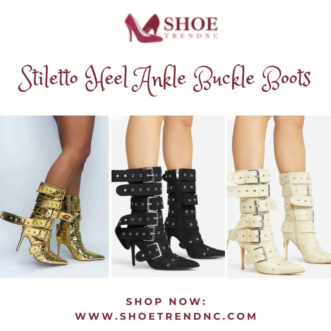 buckle ankle boots stiletto heel ankle boots