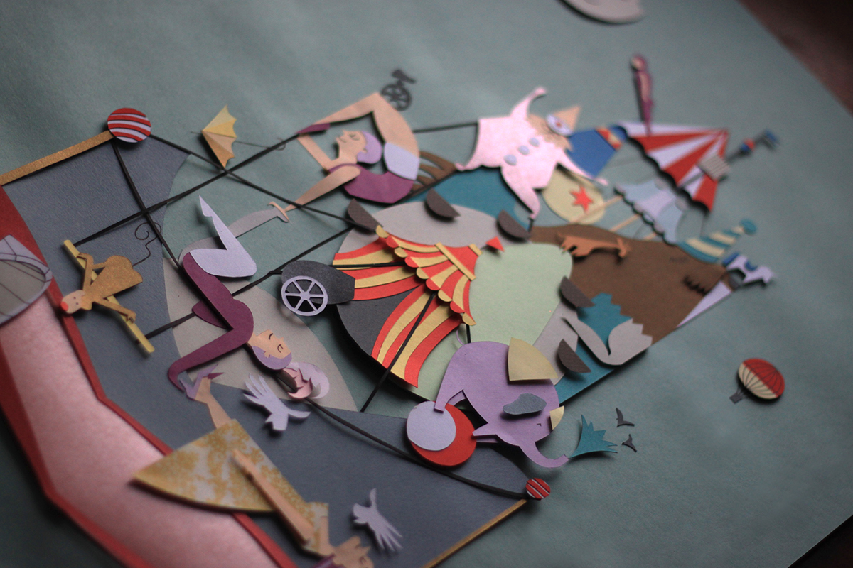 Circus summer time Expression childhood #madethis  dioramas papercraft paper Diorama
