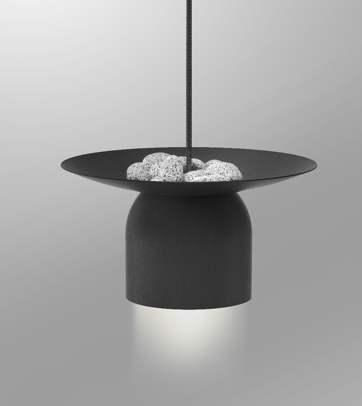light design Marble granit black rock move