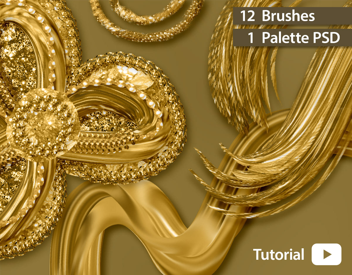 3D brush Digital Art  digital illustration gold golden lettering luxury surface design texture