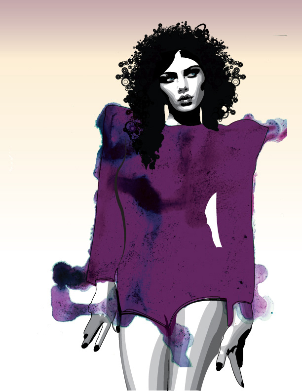 colorful Style swag art design Creative Paint digital girl illustrator vector punkychicken
