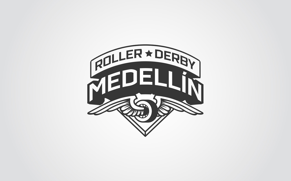 brand rollerderby roller Derby medellin sports logo spring falcon