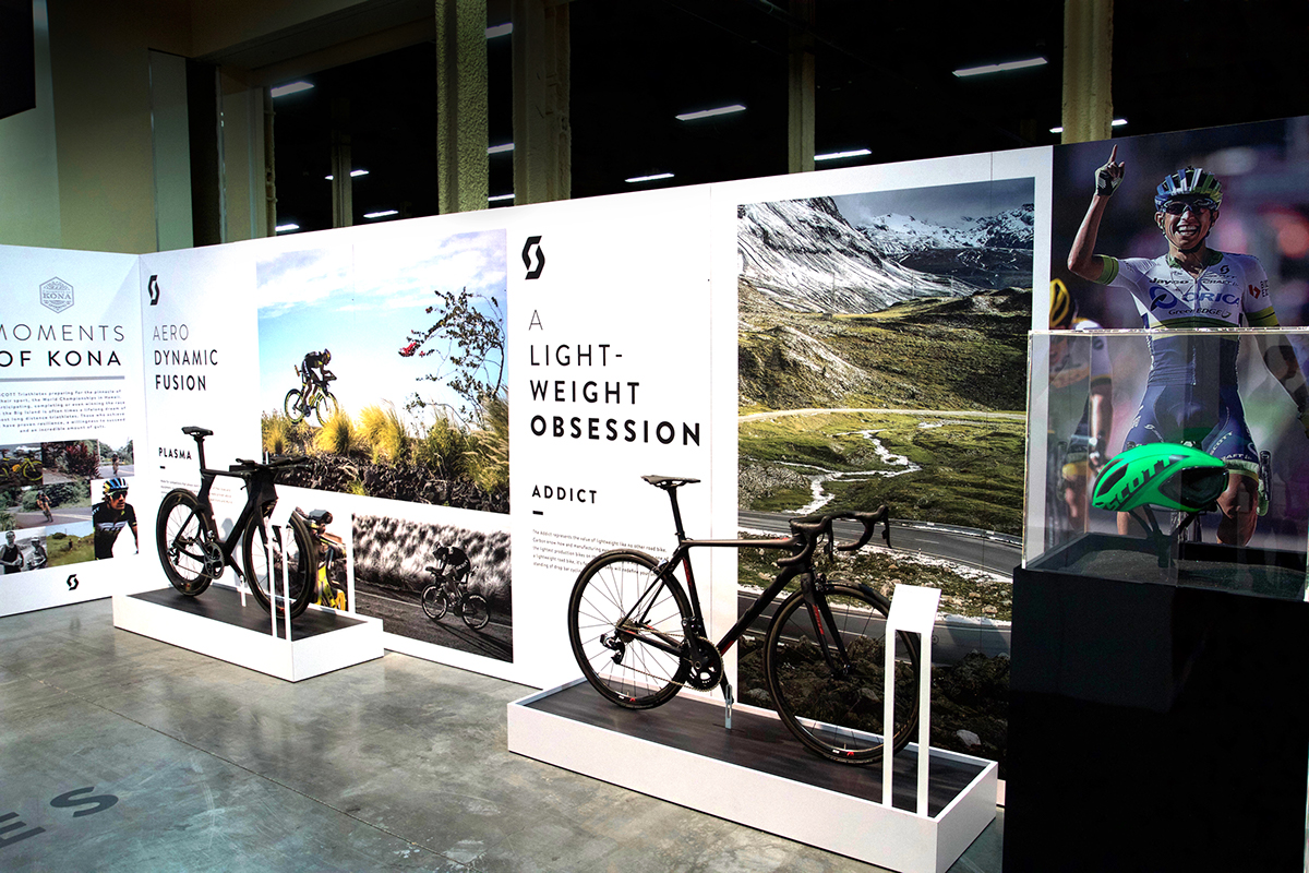 scott Bike Interbike tradeshow road bike mountain bike exhibit design graphic