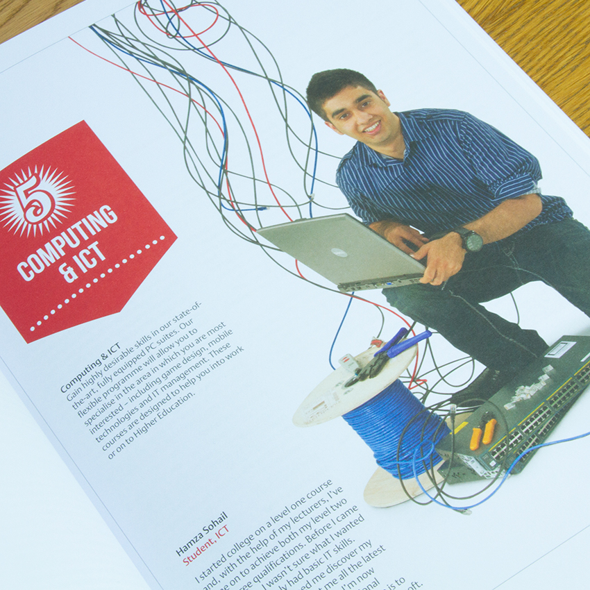 A Full-time Prospectus for East Berkshire College. The 'Shape you world' themed brochure won bronze at the National Educational Heist Awards.
