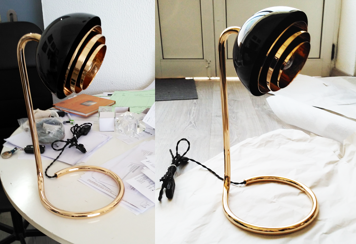 table lamp brass furniture lighting polished brass home decor light bricka product design  Luxury Design