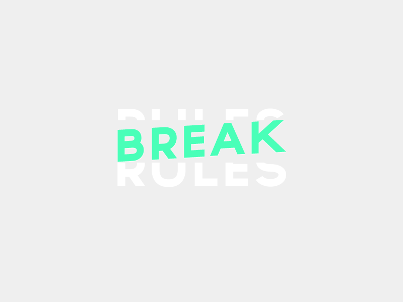Space  tiger wolf fixie break rules typo text photoshop