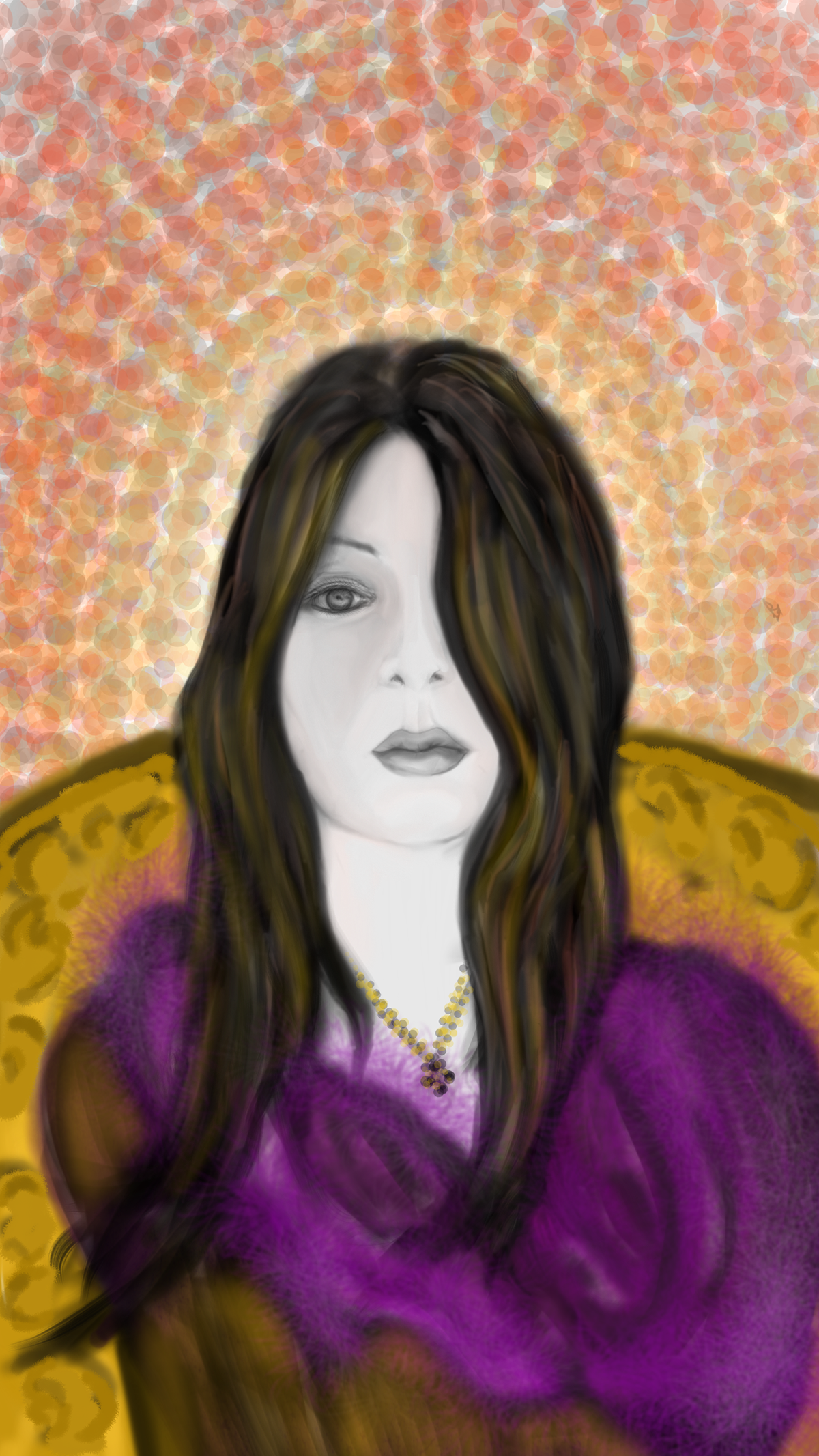 Adobe Portfolio Digital Paintings canvas Lady women