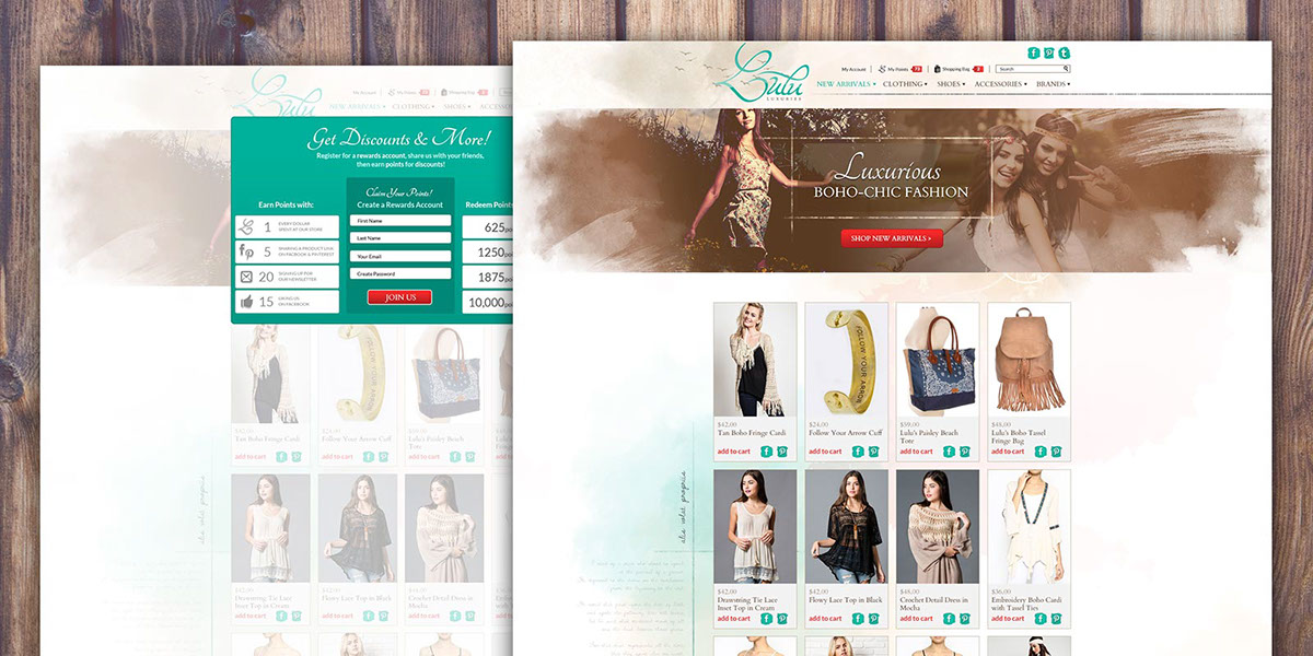 UX design ui design UI/UX Design Clothing Website boho chic online store