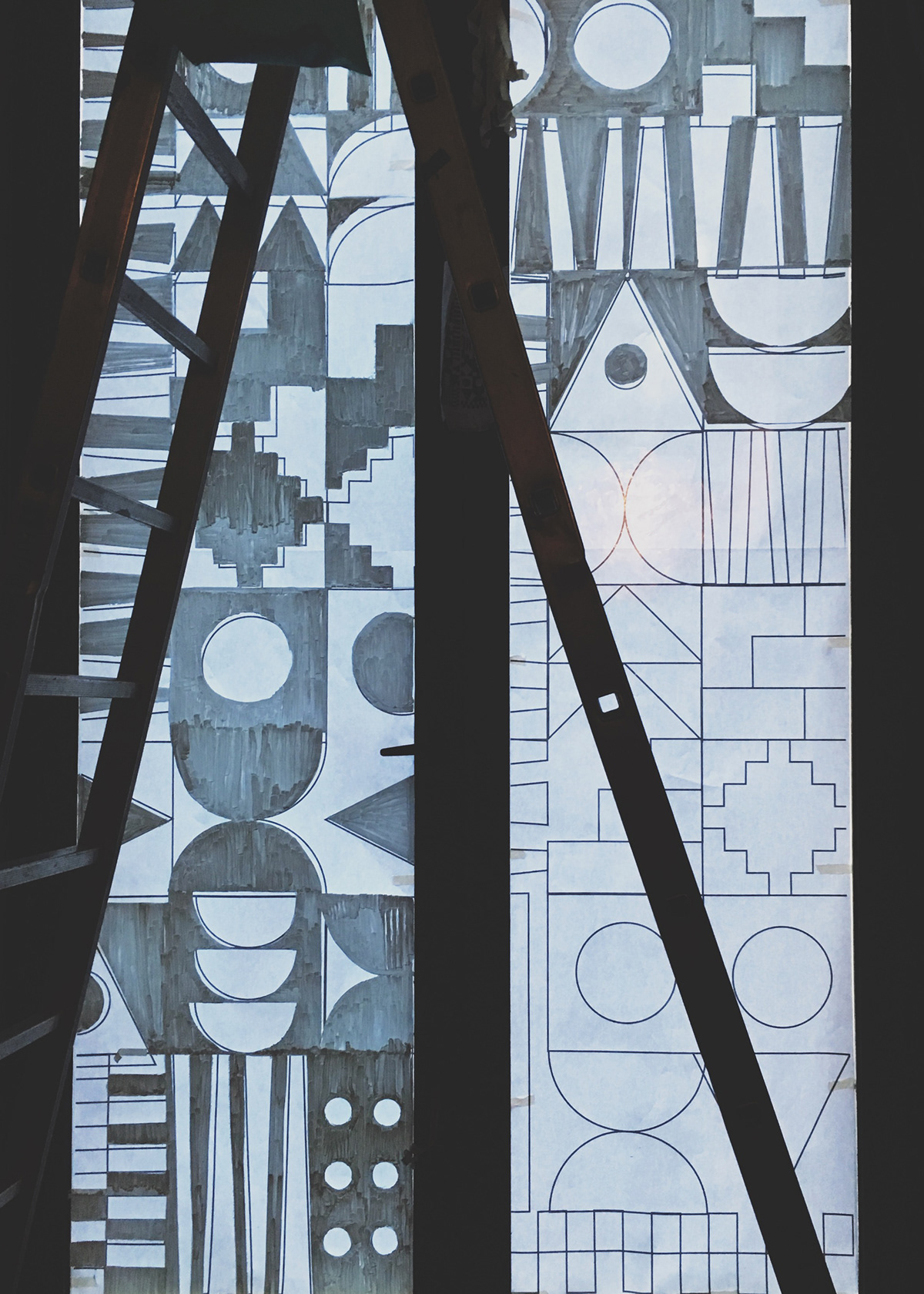 geometric ILLUSTRATION  installation music pattern tribal window illustration