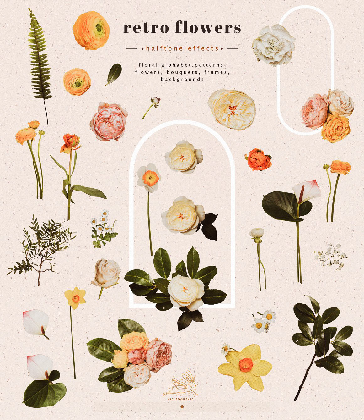 flowers collage graphic design style graphic design trends halfton effect collage illustration trends 2021 retro collage retro illustration trends 2022