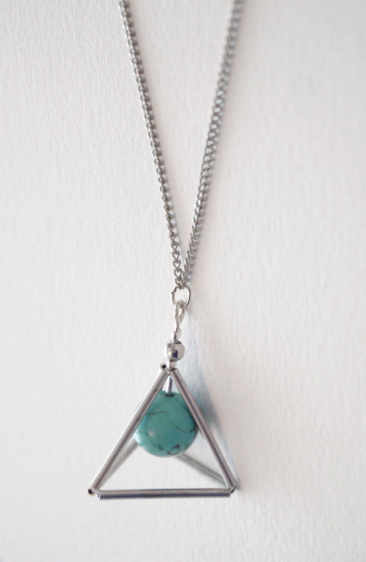 HANDMADE WITH LOVE Marion Pierret Jewellery pyramid Necklace stone etsy