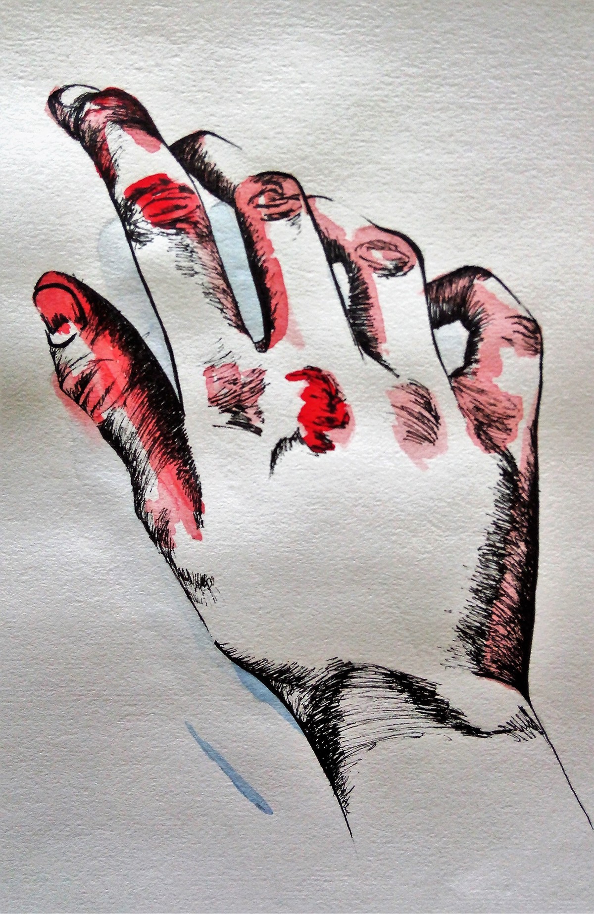 domestic violence illustrations pen watercolour Foundation Year emotion artwork sketches relationship visual arts 