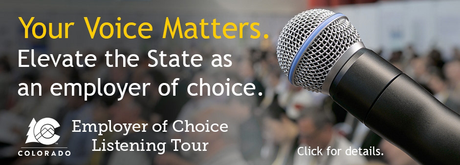 Employer of choice listening tour banner: your voice matters.
