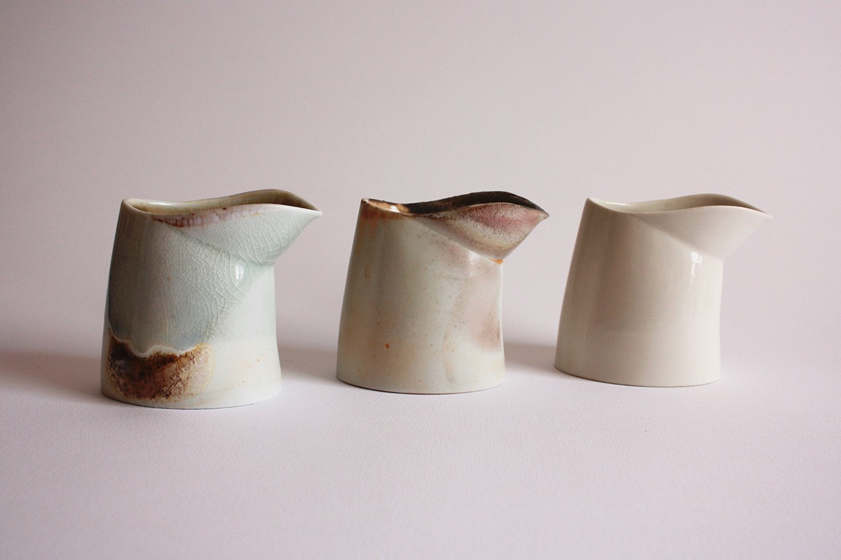 WoodFire pitcher porcelain