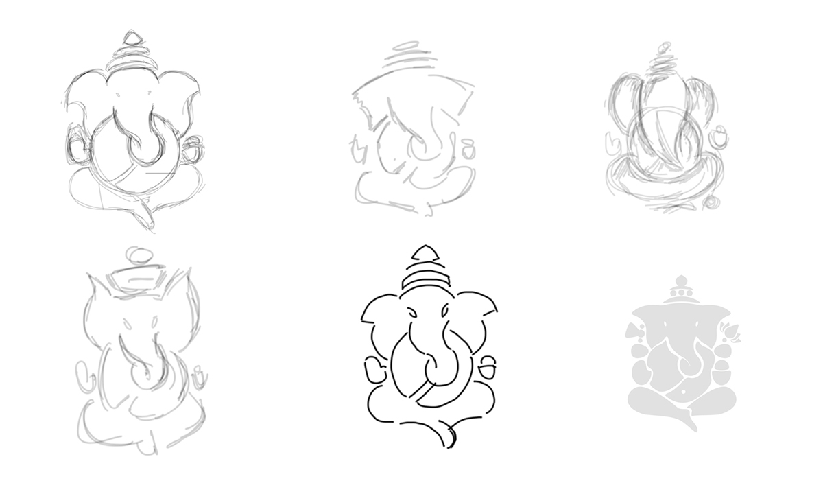 sheffield purti India logo identity elephant ganesha letterhead business card stationary