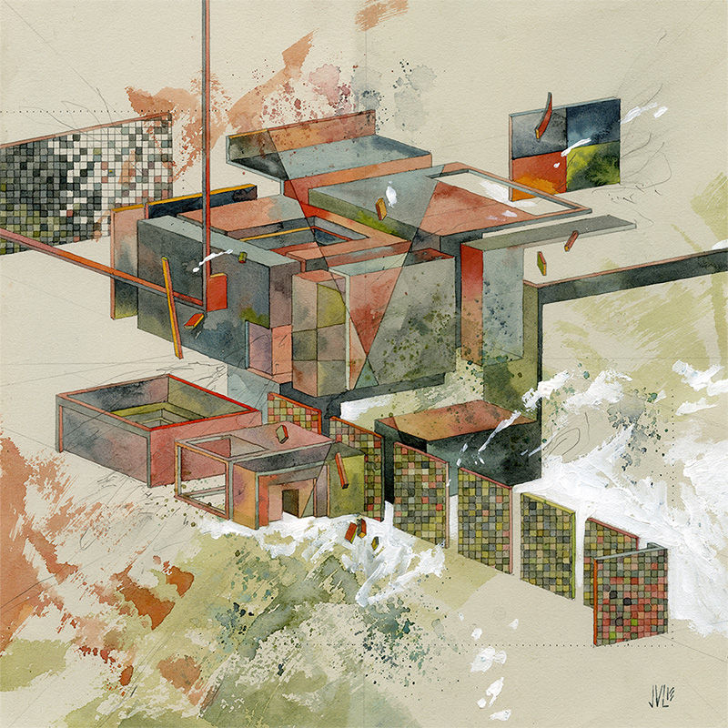 El Lissitzky vkhutemas Suprematism constructivism watercolor geometric spatial jacob van loon