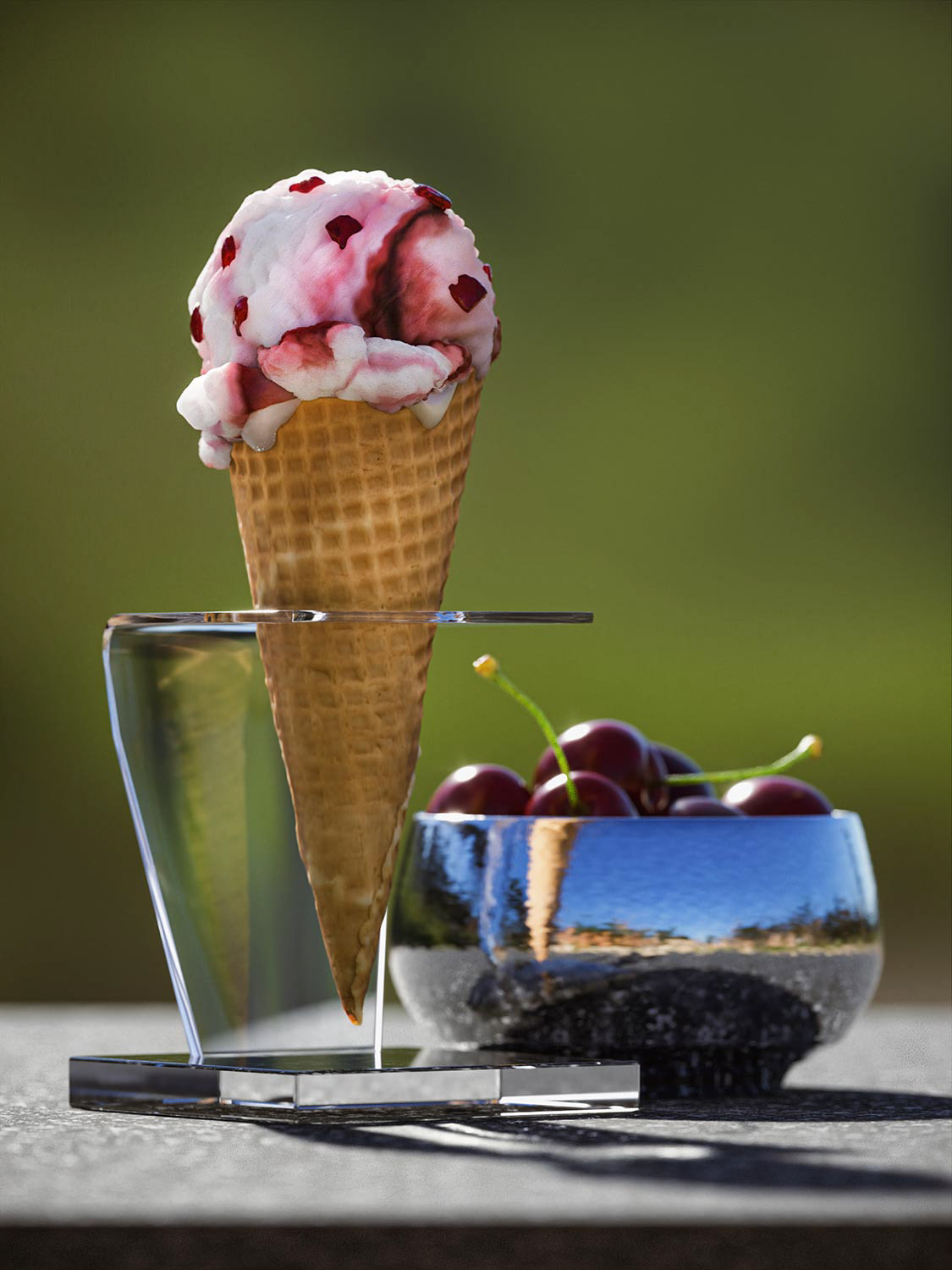 3D Advertising  CGI corona render  Food  Fruit ice cream Packaging product design  visualization