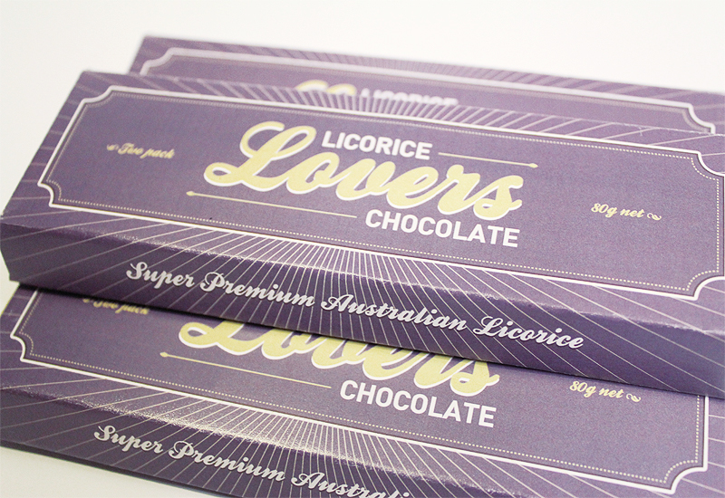 chocolate licorice packaging design Candy