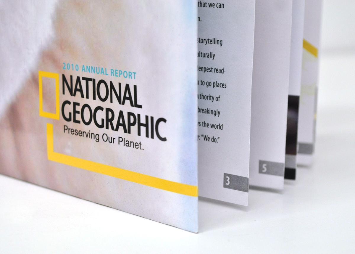 national geographic annual report graphic Booklet editorial layouts