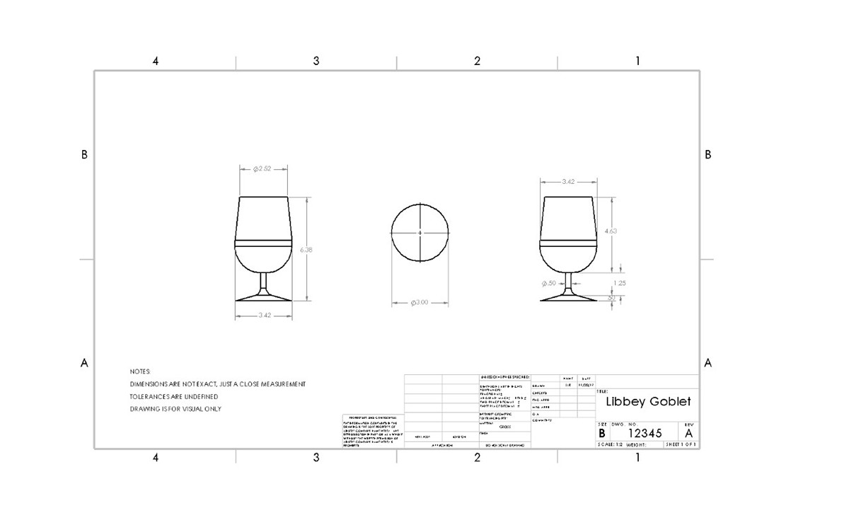 specifications Solidworks
