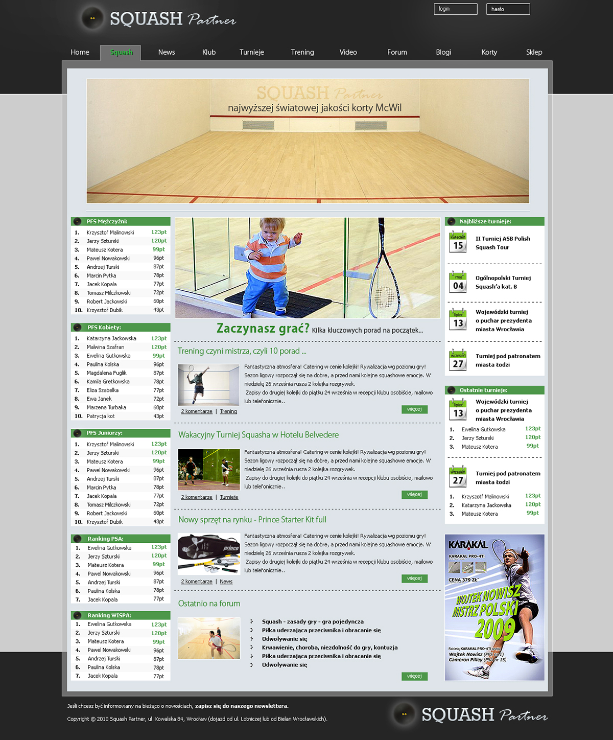 squash sport www design Webdesign Web Website photoshop UX UI