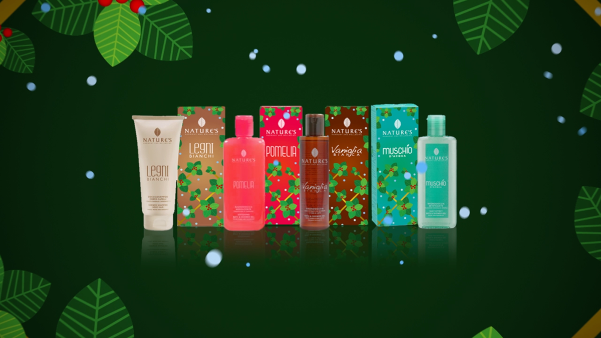 Nature nature's motion graphics Spot Christmas green limited edition skin care cosmetics simone fava