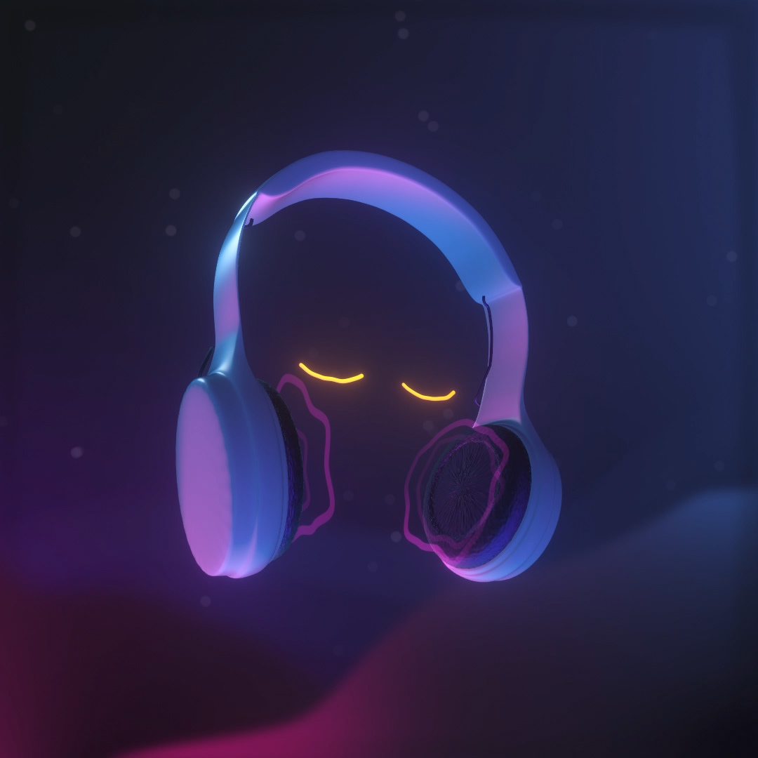 3D abstract after effects calm headphones motion design motion graphics  Synthwave