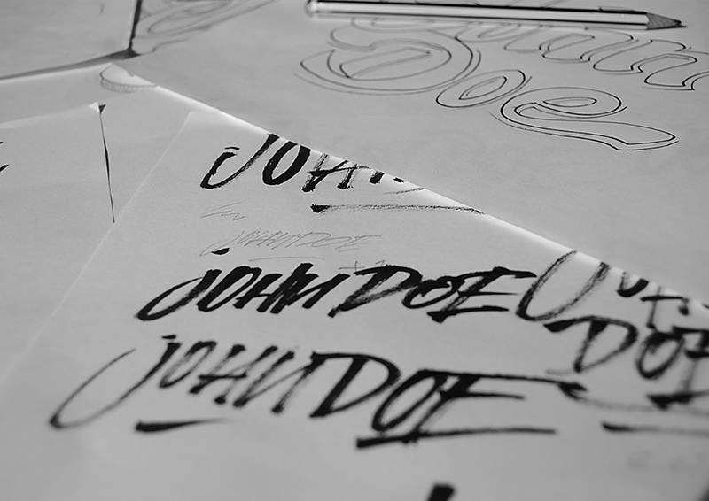john doe blanco negro victorgarcia eligechose tipografia typography lettering calligraphy letters letters graphicdesign handtype black White lettering Style
