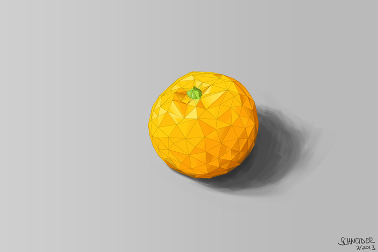 Low Poly fruits 3D digital painting poly polygon Fruit photoshop cinema 4d c4d