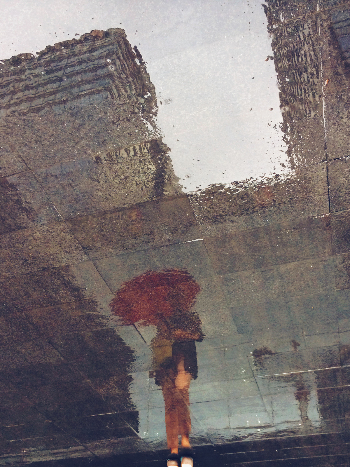 rain beijing reflection