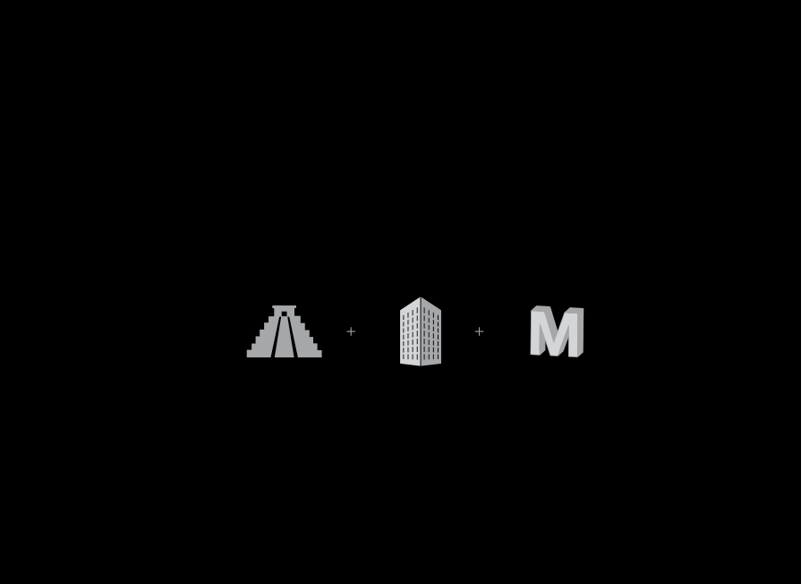 Adobe Portfolio logo brand identity art creative mayan buildings architect Perspective
