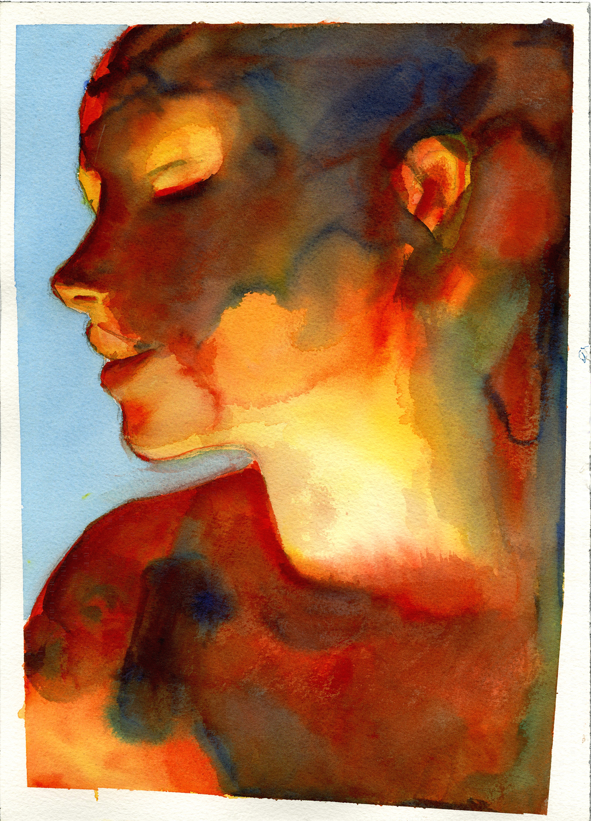 Figure Drawing Nude Model sunset pumpkin light portraits