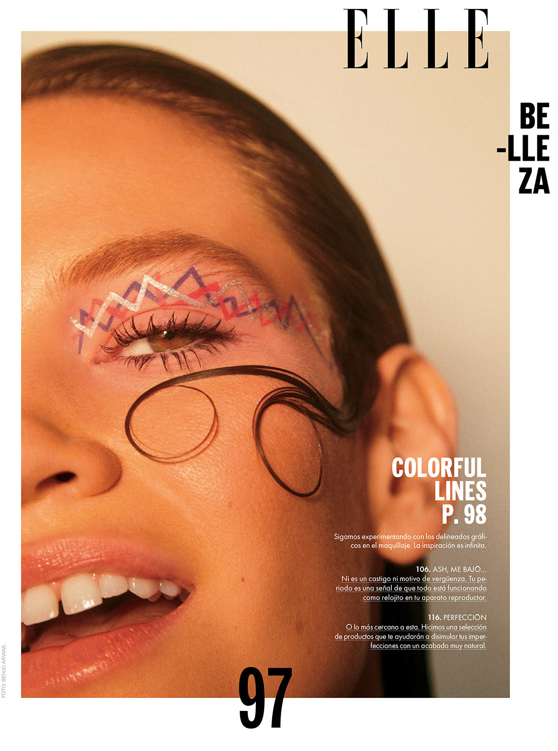beauty benjo arwas editorial elle dawson Elle Magazine eyeliner Fashion Photogrpaher hair style Los Angeles makeup