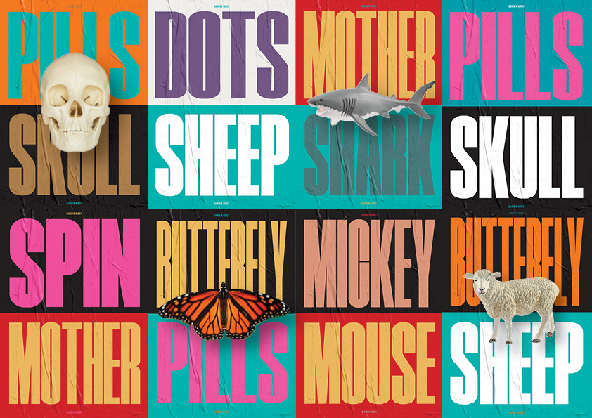Damien Hirst art type typography   posters