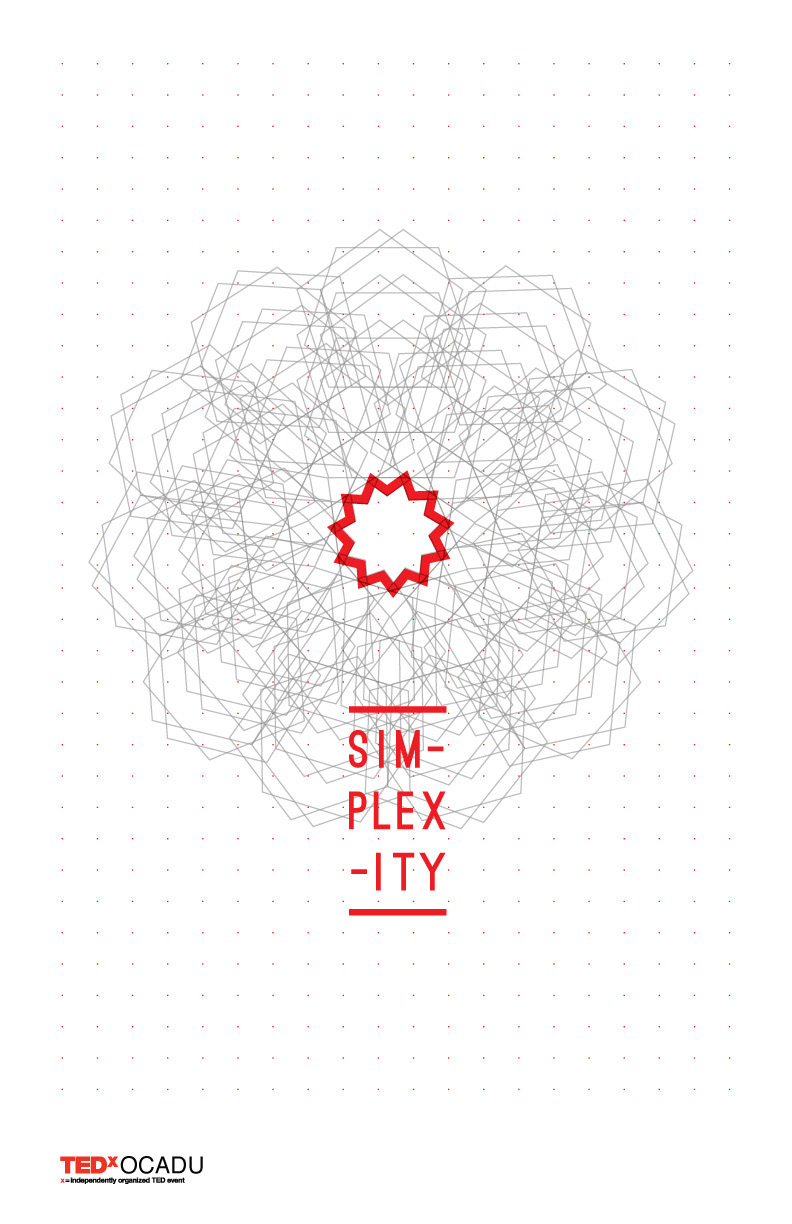 simplexity simplicity complexity shapes Patterns TEDx TED Talks conference banners Badges Program speakers