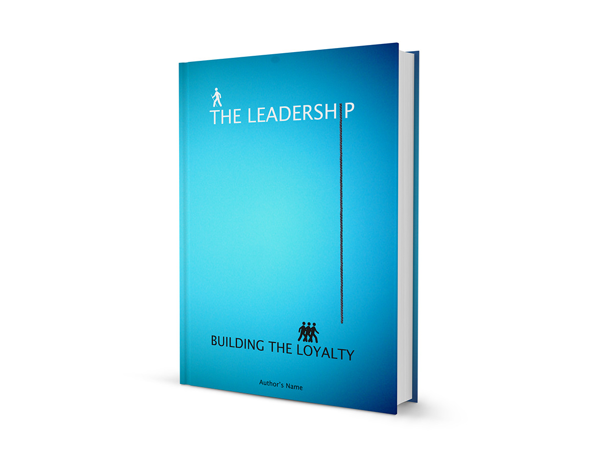Leadership book cover simple blue idea minimalistic