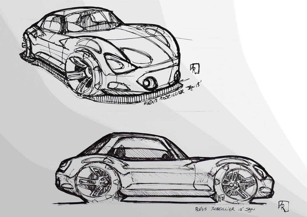 Automotive design sketches