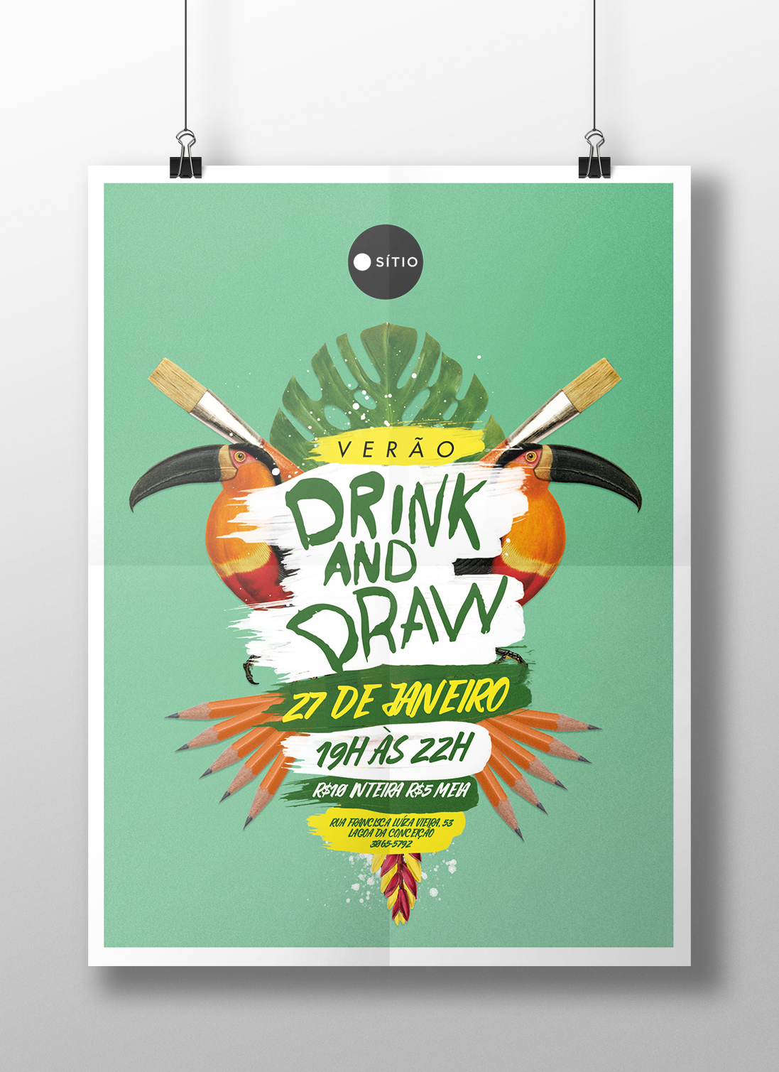 motion graphics  poster drink and draw