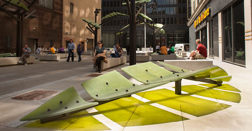 Federal plaza  outdoor furniture chicago