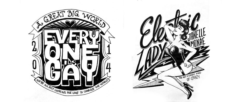 lettering ink handmade songs Collection daily