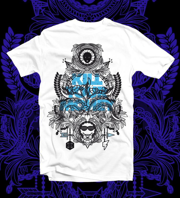 philosopher octapus haraldic t-shirt tees