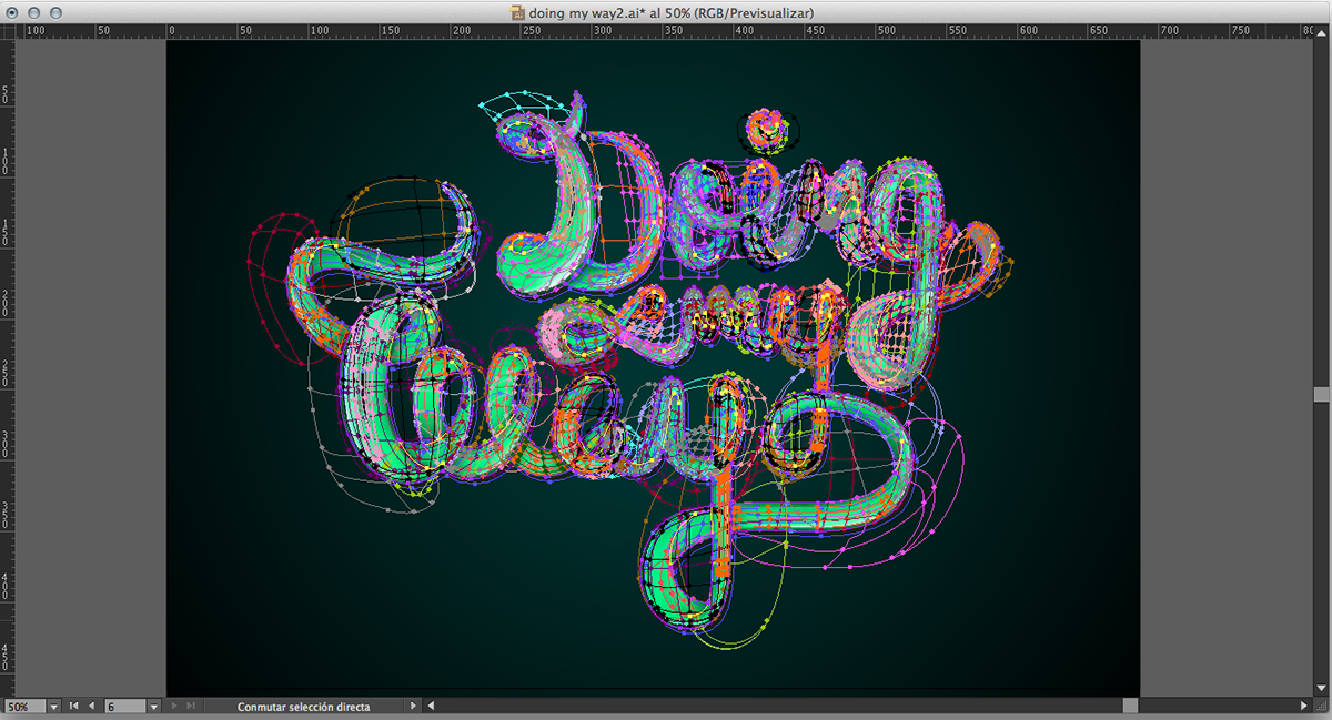 lettering fluor Promotion type gradient mesh Illustrator vector barcelona