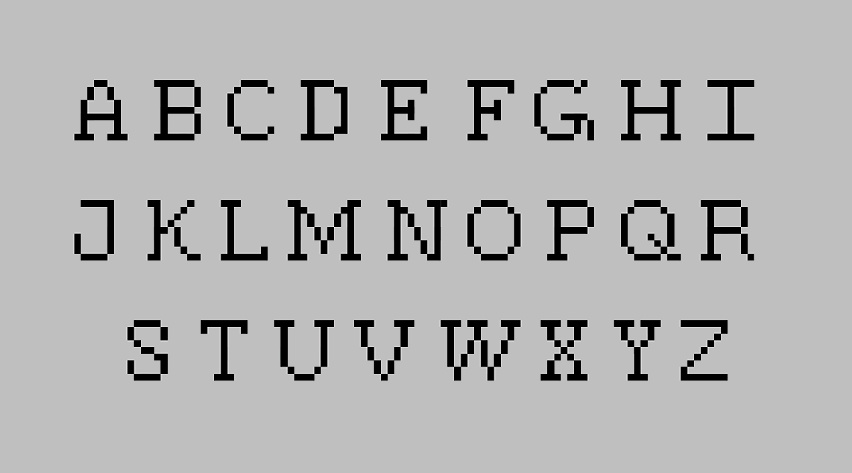 pixel font modular Typeface. bitcount