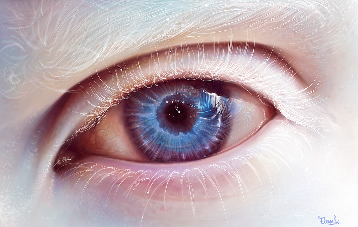 albino eye realistic