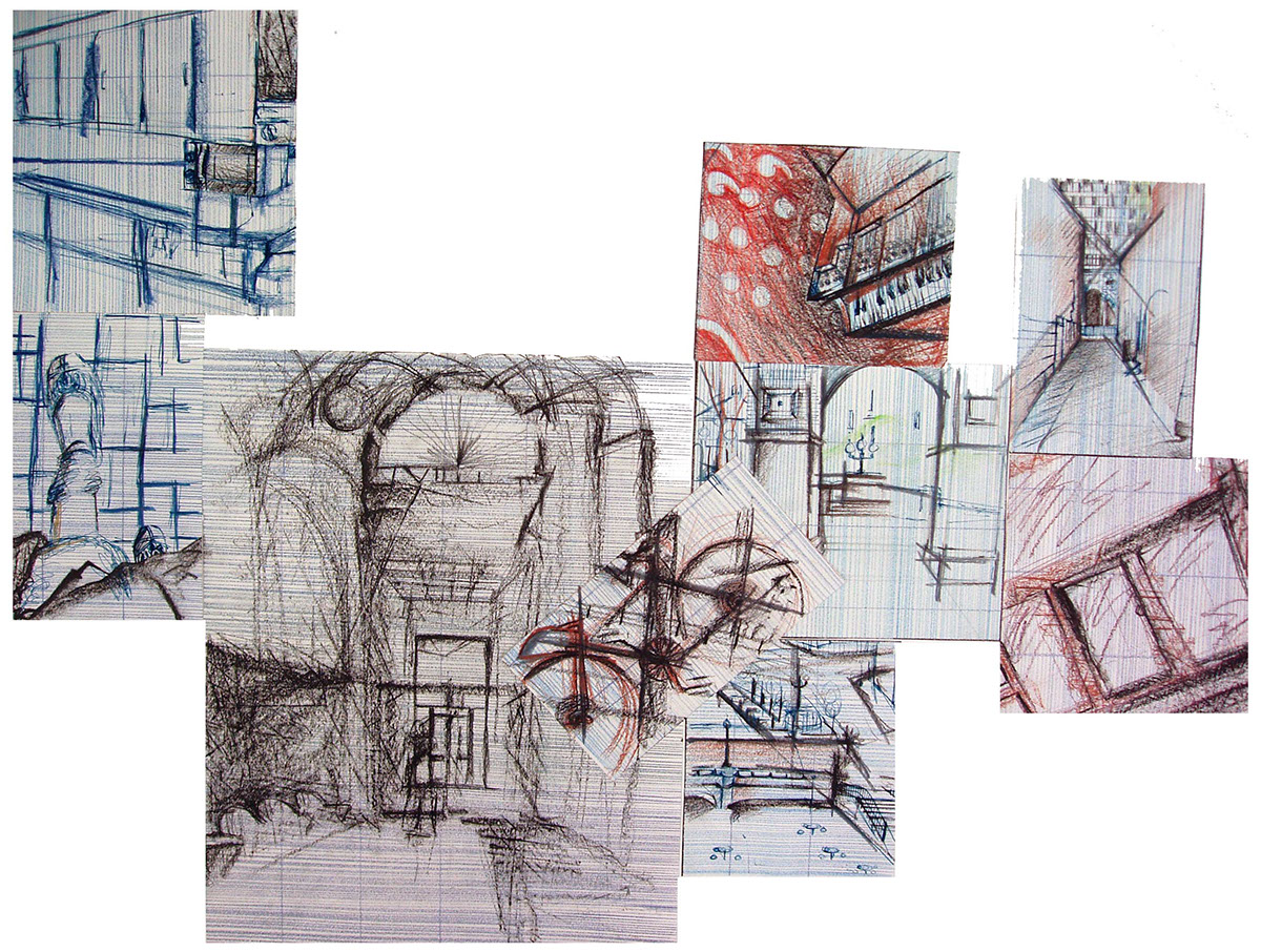 Architecture drawing manual projection