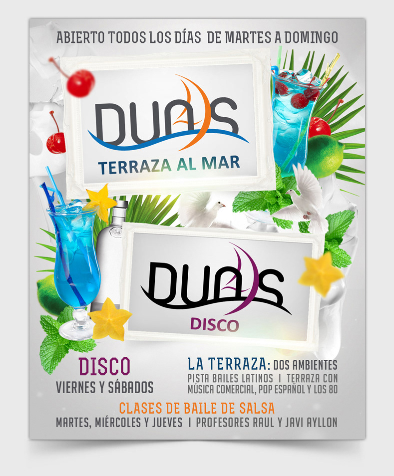 flyer club night night life valencia disco house poster leaflet summer spring beach ice cream party spain