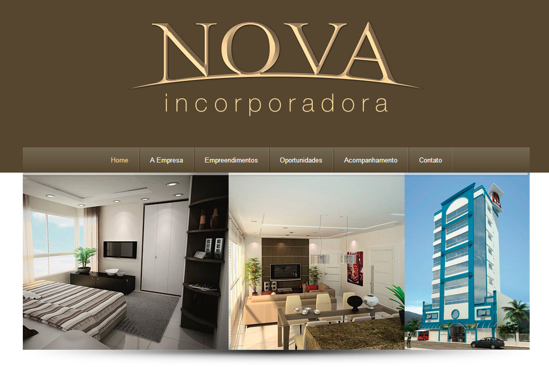 site Nova incorporadora design Web