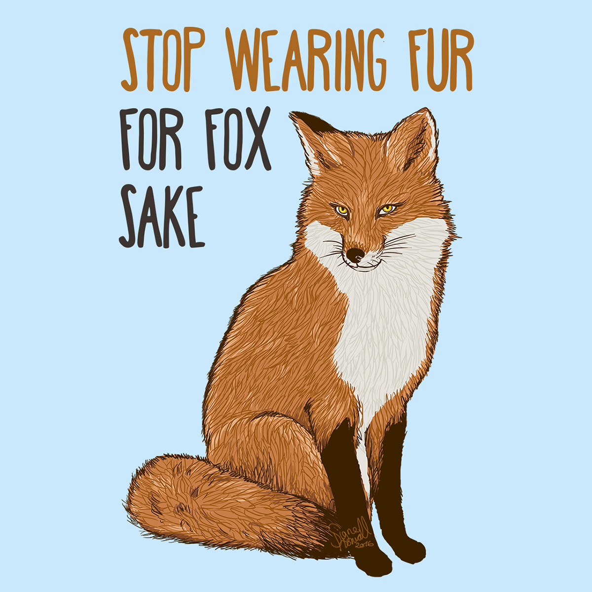 tshirt t-shirt canvas bag design illustrations FOX kittens compassion fur free animal welfare